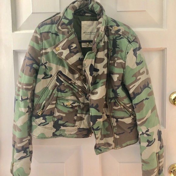 Camo Motorcycle Jacket - Jackets