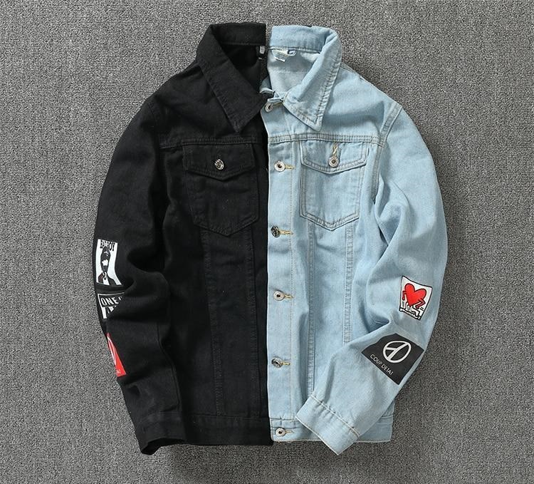 Two Tone Jean Jacket - Jackets