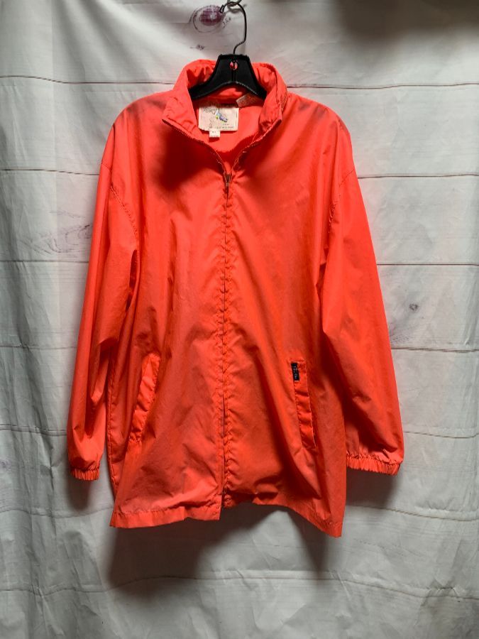Orange Windbreaker Jacket - Jackets