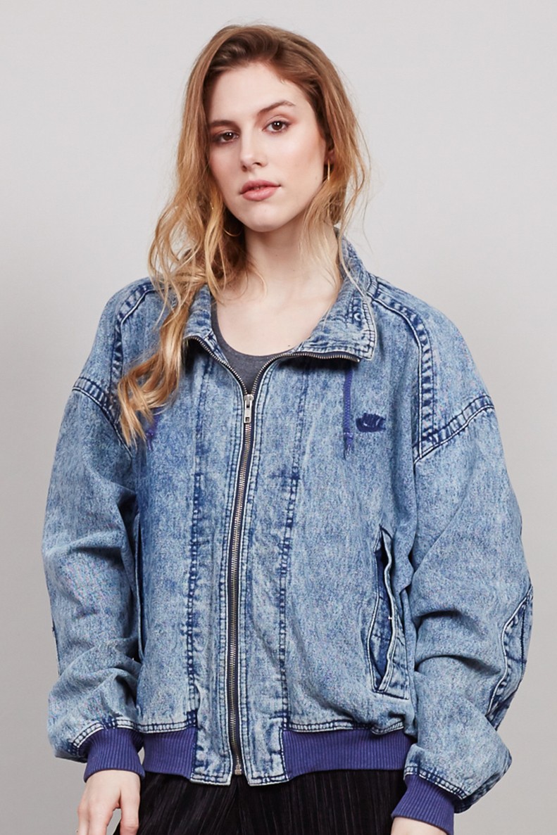 nike denim bomber jacket