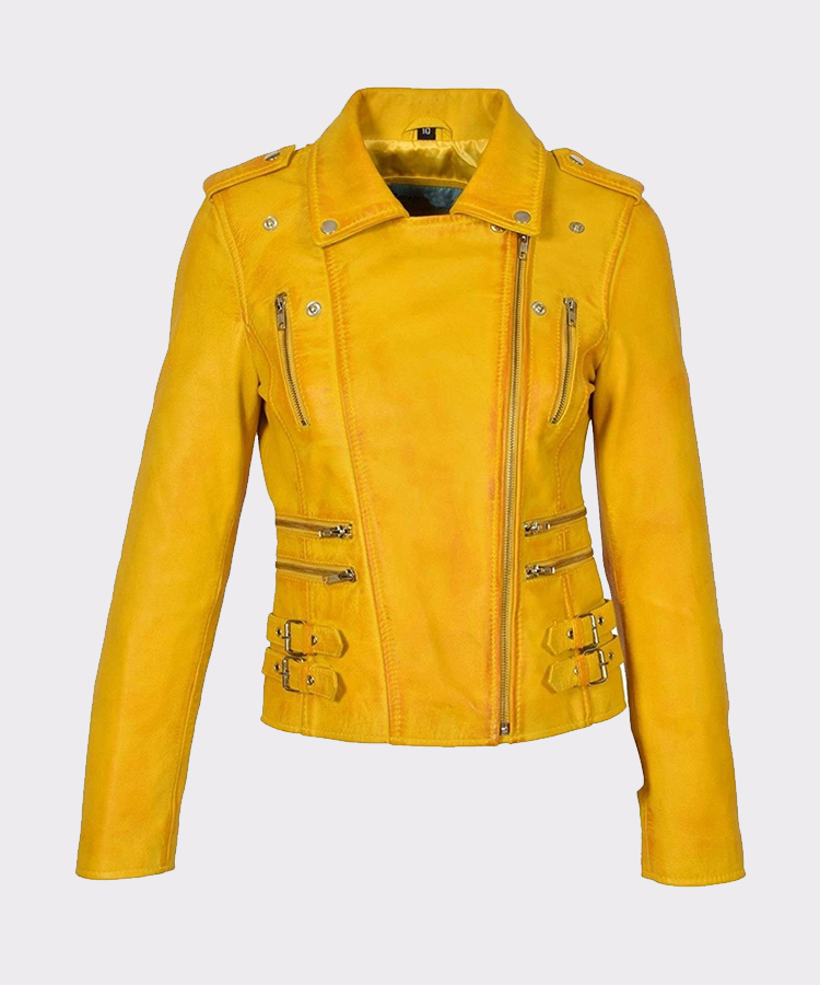 Yellow Motorcycle Jacket Jackets