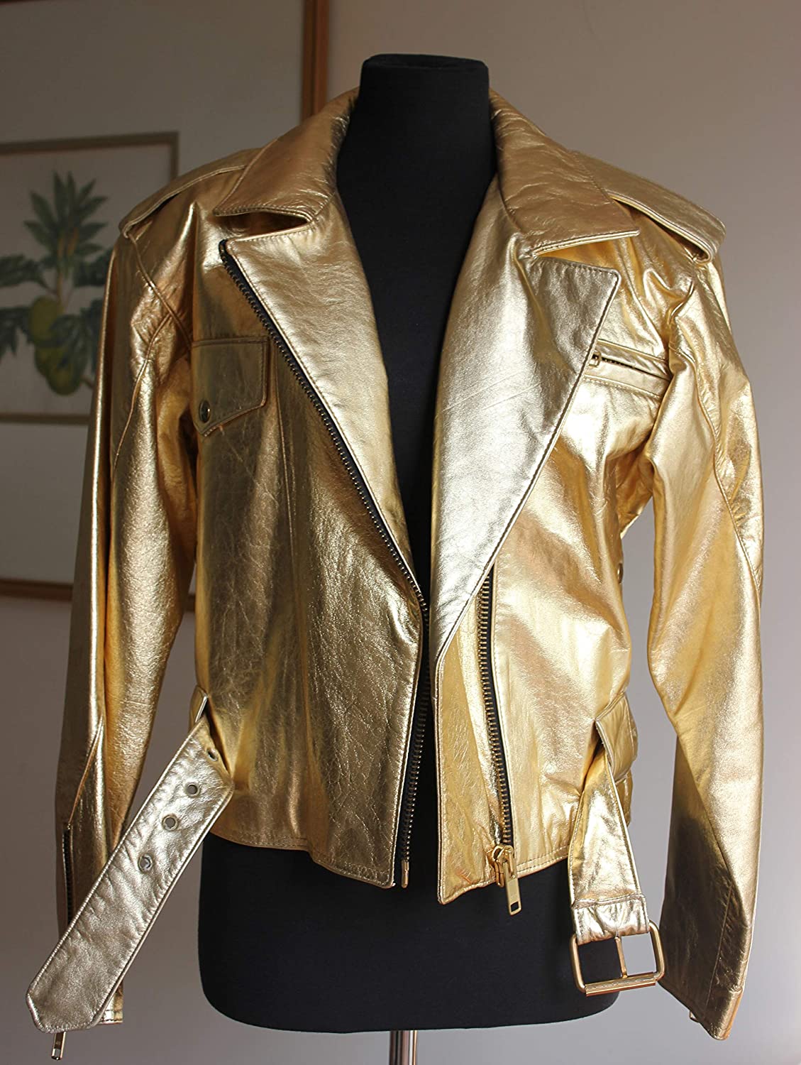 Gold Leather Jacket - Jackets