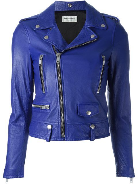 Blue Motorcycle Jacket - Jackets