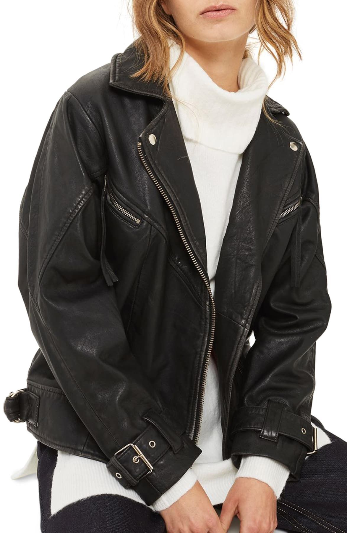 Oversized Leather Jacket – Jackets