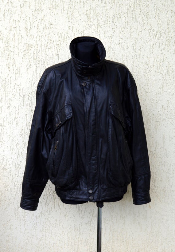 Oversized Leather Jacket - Jackets