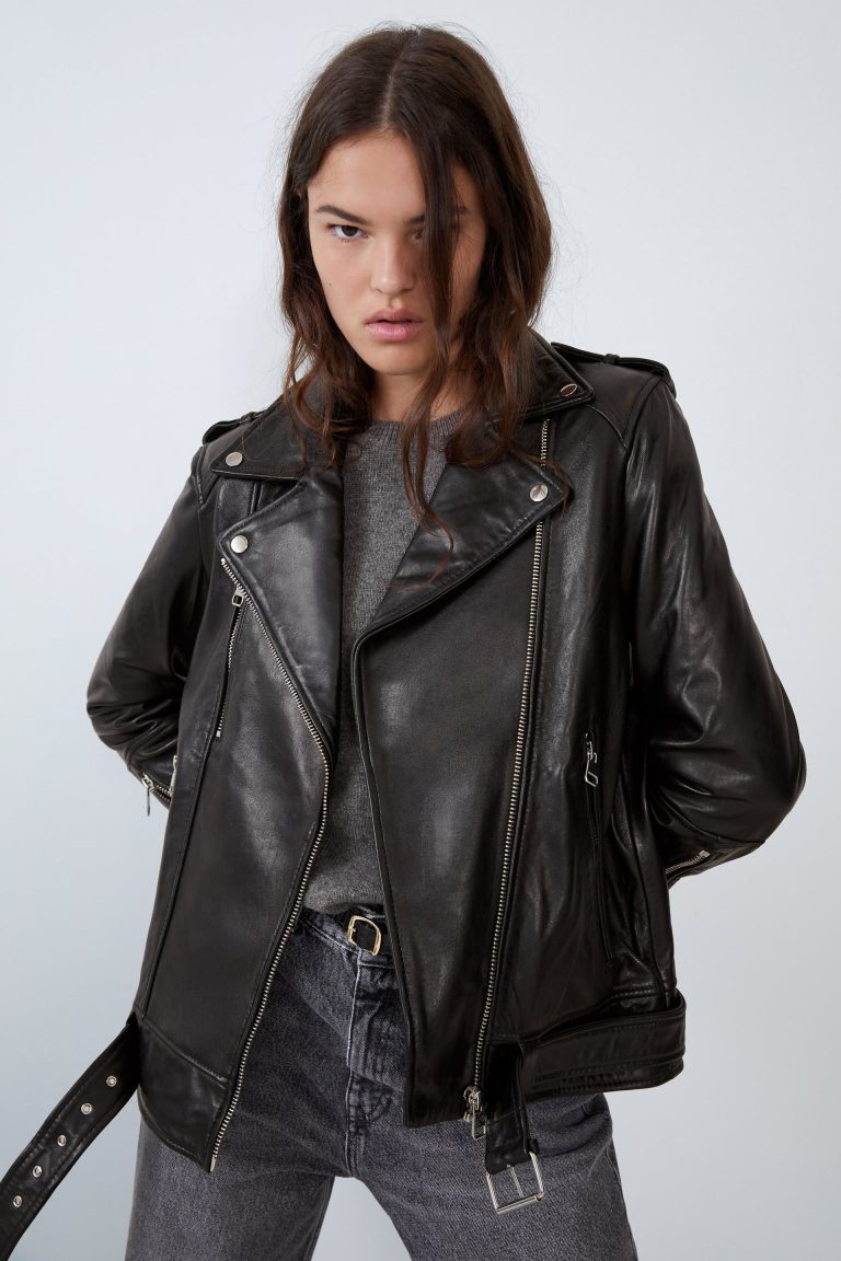 Oversized Leather Jacket Jackets