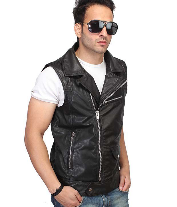 Sleeveless Leather Jacket - Buy Sleeveless Leather Jacket online in India