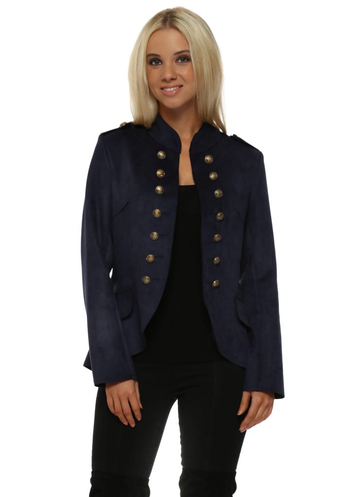 Blue Military Jacket Jackets