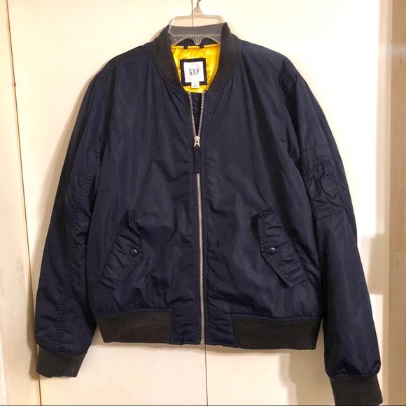 Navy Bomber Jacket - Jackets